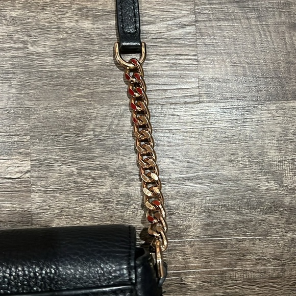 Michael Kors Black Small Half Dome Leather Crossbody - Picture 5 of 8